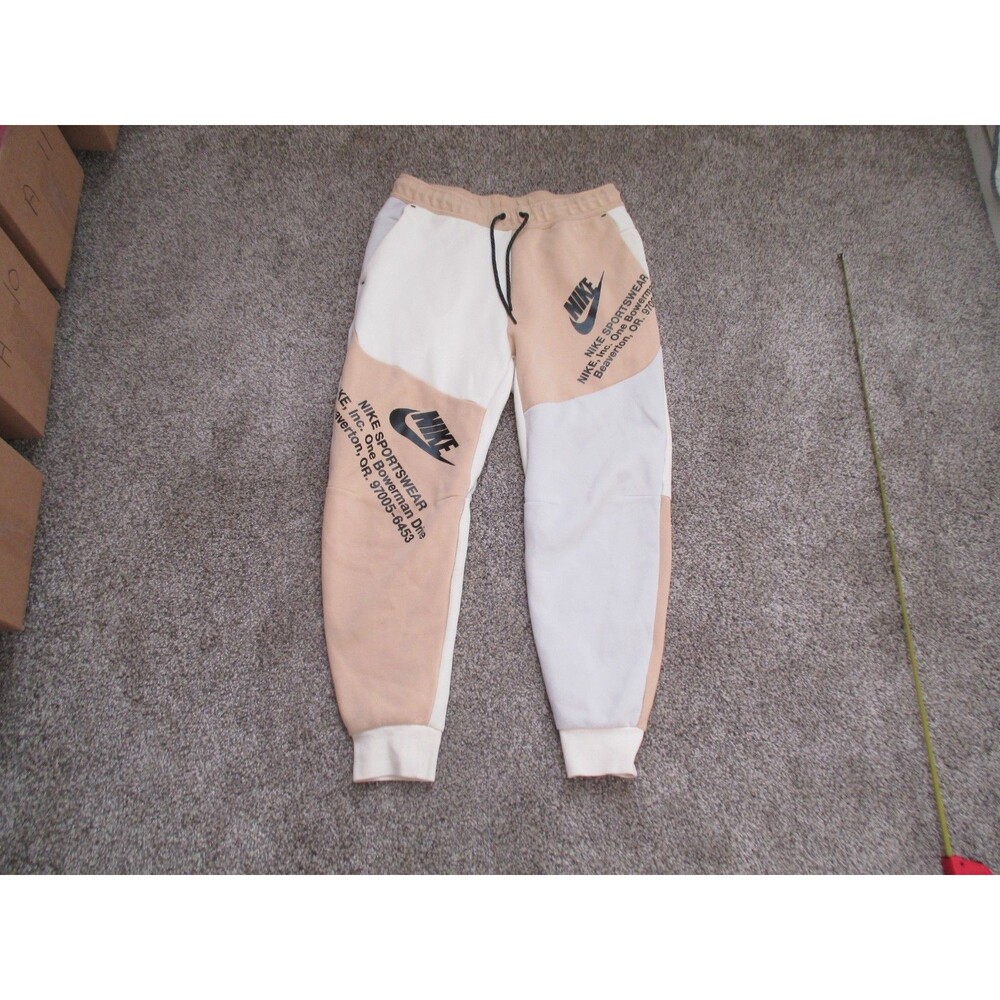 Nike Sportswear Tech Fleece Joggers Cream Light Bone Mens Sz M DM6480-252 $130